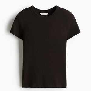 H&M Blend Modal-blend T-shirt in dark brown